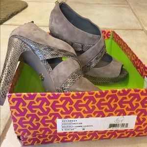 Tory Burch Waverly 120MM sandal heels org.$425